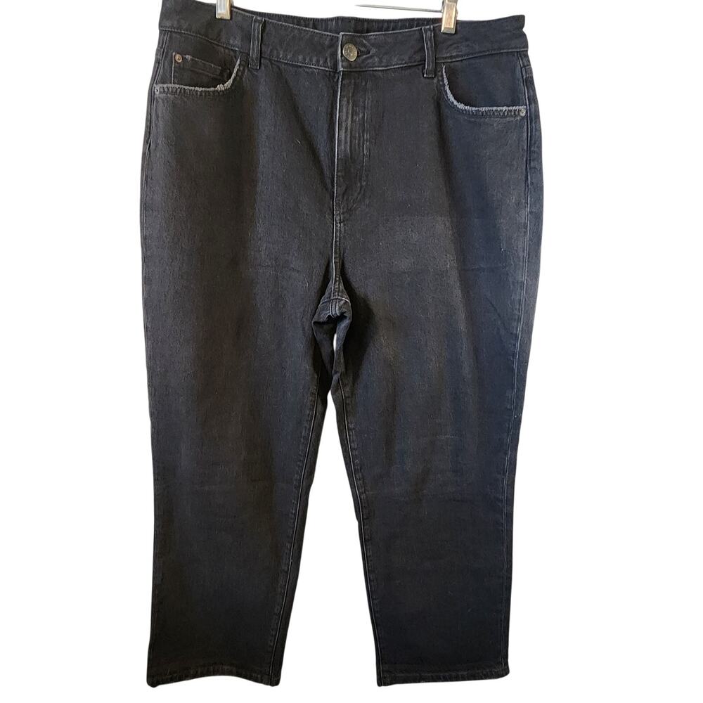 YOURTURN Sample Baggy Wide Leg Jeans Faded Black Womens 18 1X Y2K Skater